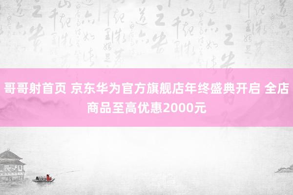 哥哥射首页 京东华为官方旗舰店年终盛典开启 全店商品至高优惠2000元