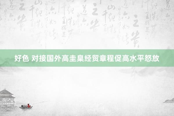 好色 对接国外高圭臬经贸章程促高水平怒放