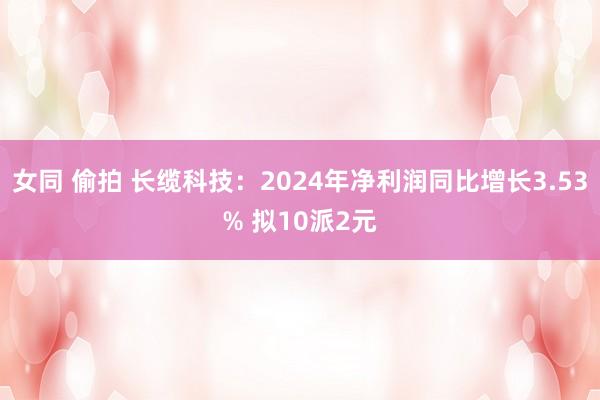 女同 偷拍 长缆科技：2024年净利润同比增长3.53% 拟10派2元