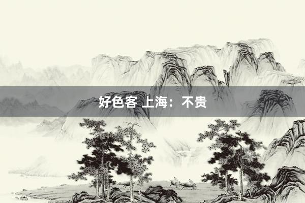 好色客 上海：不贵