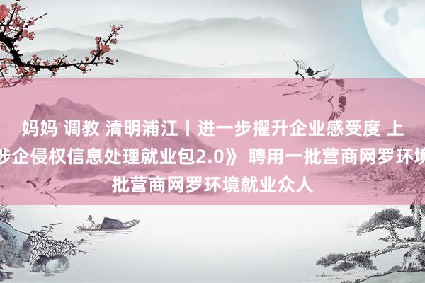 妈妈 调教 清明浦江丨进一步擢升企业感受度 上海发布《涉企侵权信息处理就业包2.0》 聘用一批营商网罗环境就业众人