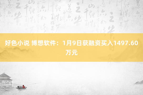 好色小说 博想软件：1月9日获融资买入1497.60万元