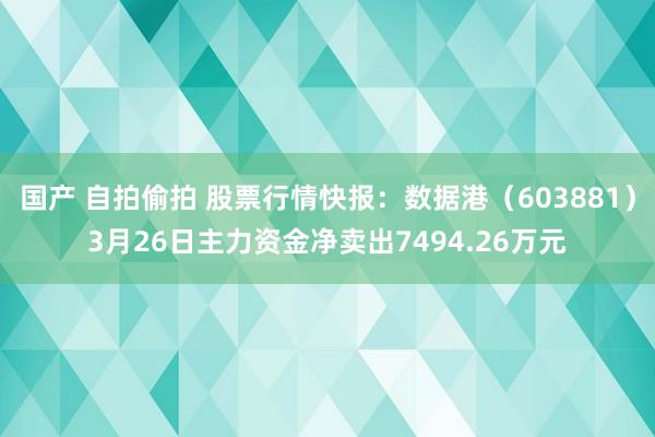 国产 自拍偷拍 股票行情快报：数据港（603881）3月26日主力资金净卖出7494.26万元