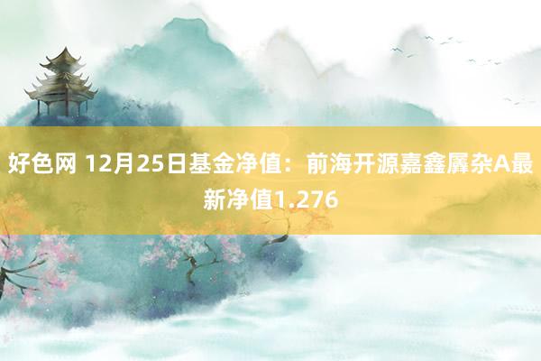 好色网 12月25日基金净值：前海开源嘉鑫羼杂A最新净值1.276