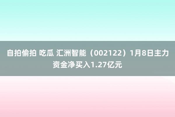 自拍偷拍 吃瓜 汇洲智能（002122）1月8日主力资金净买入1.27亿元
