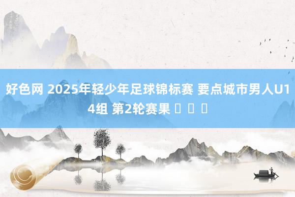 好色网 2025年轻少年足球锦标赛 要点城市男人U14组 第2轮赛果 ​​​